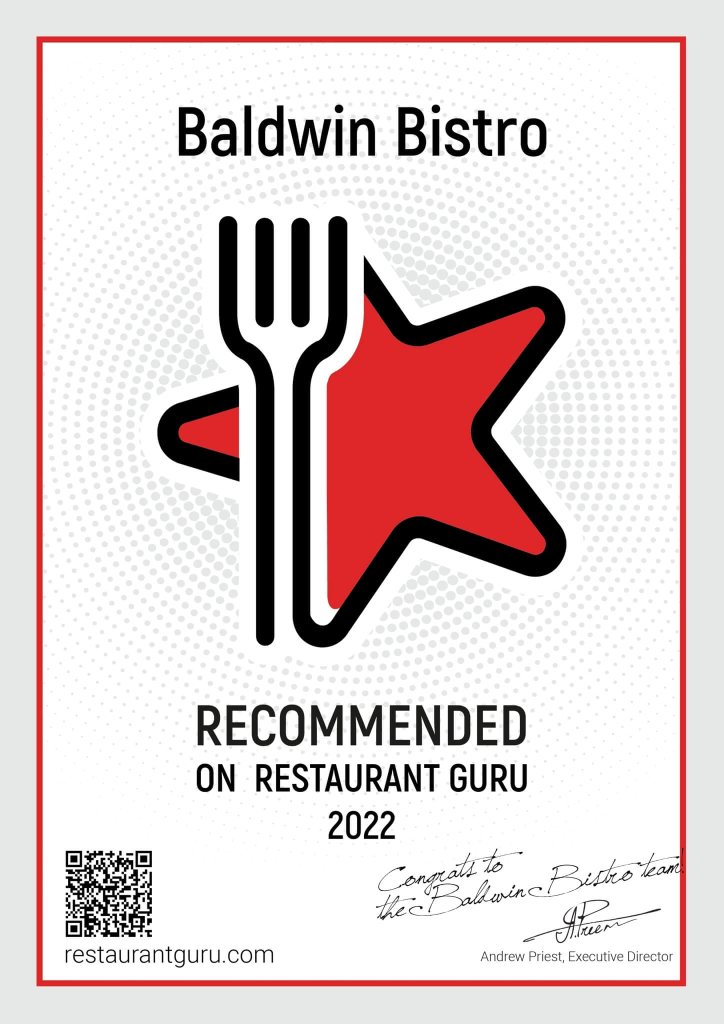 Restaurant Guru Certificate